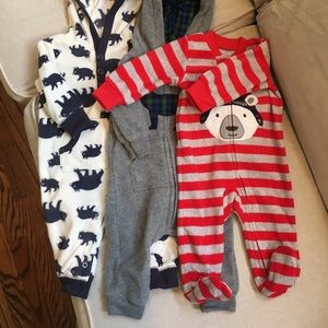 Flannel Onesies - Set of 3